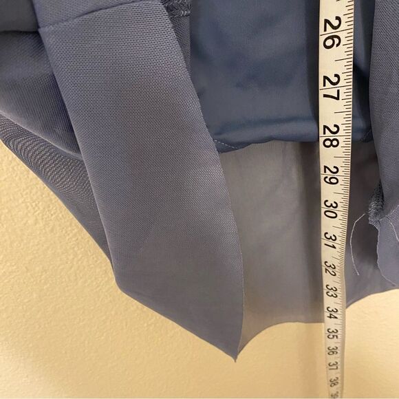 Weissman Balera solo custom Dance costume blue Mesh Poet Sleeve Dress 16384 MA - Picture 12 of 14